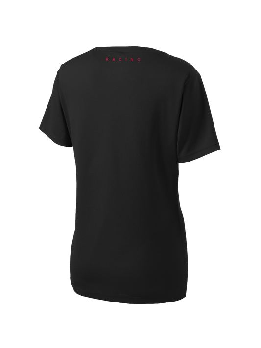 FAF RACING WOMEN'S SPORT-TEK POSICHARGE RACERMESH V-NECK TEE