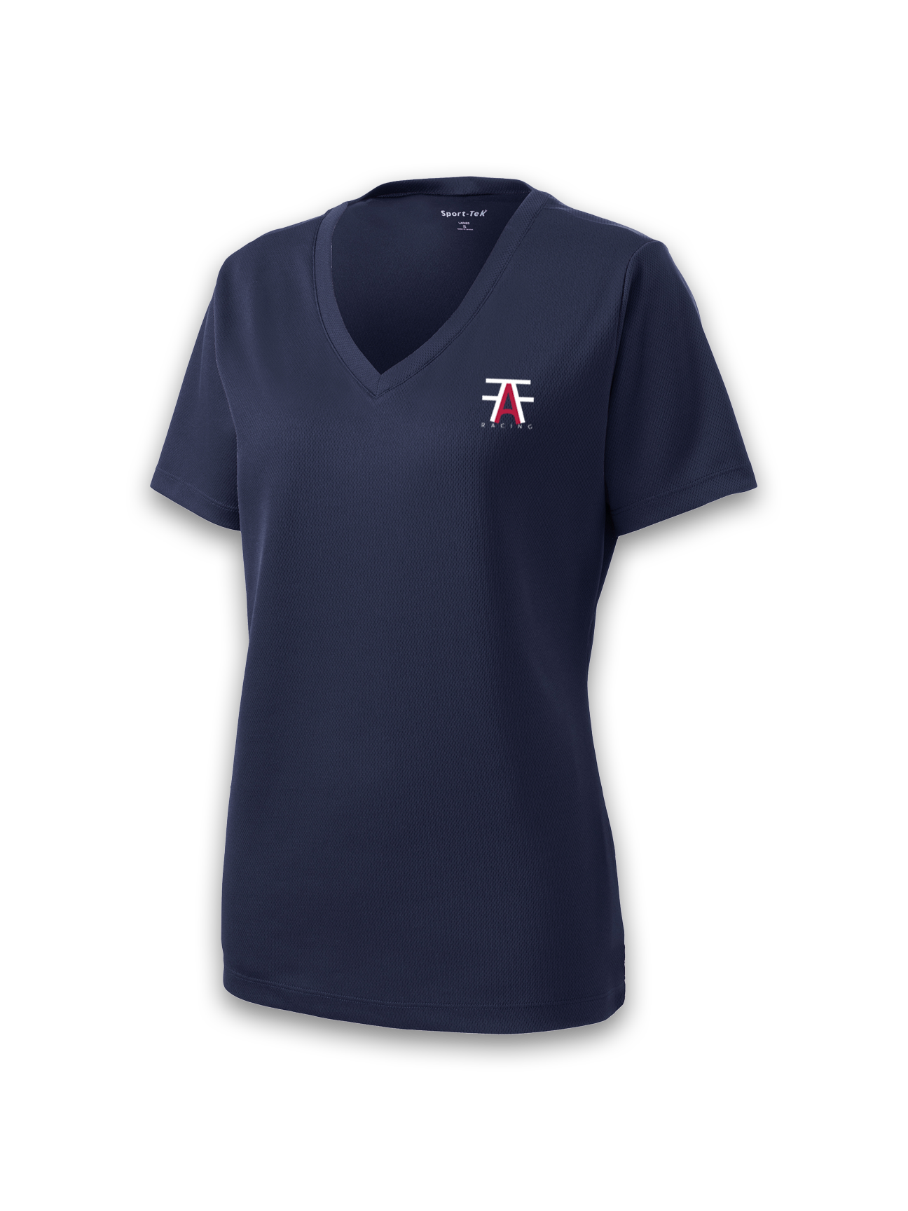 WOMEN'S SPORT-TEK POSICHARGE RACERMESH V-NECK TEE
