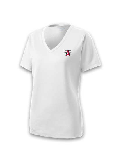FAF RACING WOMEN'S SPORT-TEK POSICHARGE RACERMESH V-NECK TEE