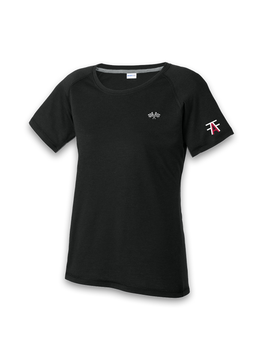 FAF RACING WOMEN'S SPORT-TEK POSICHARGE TRI-BLEND WICKING RAGLAN TEE